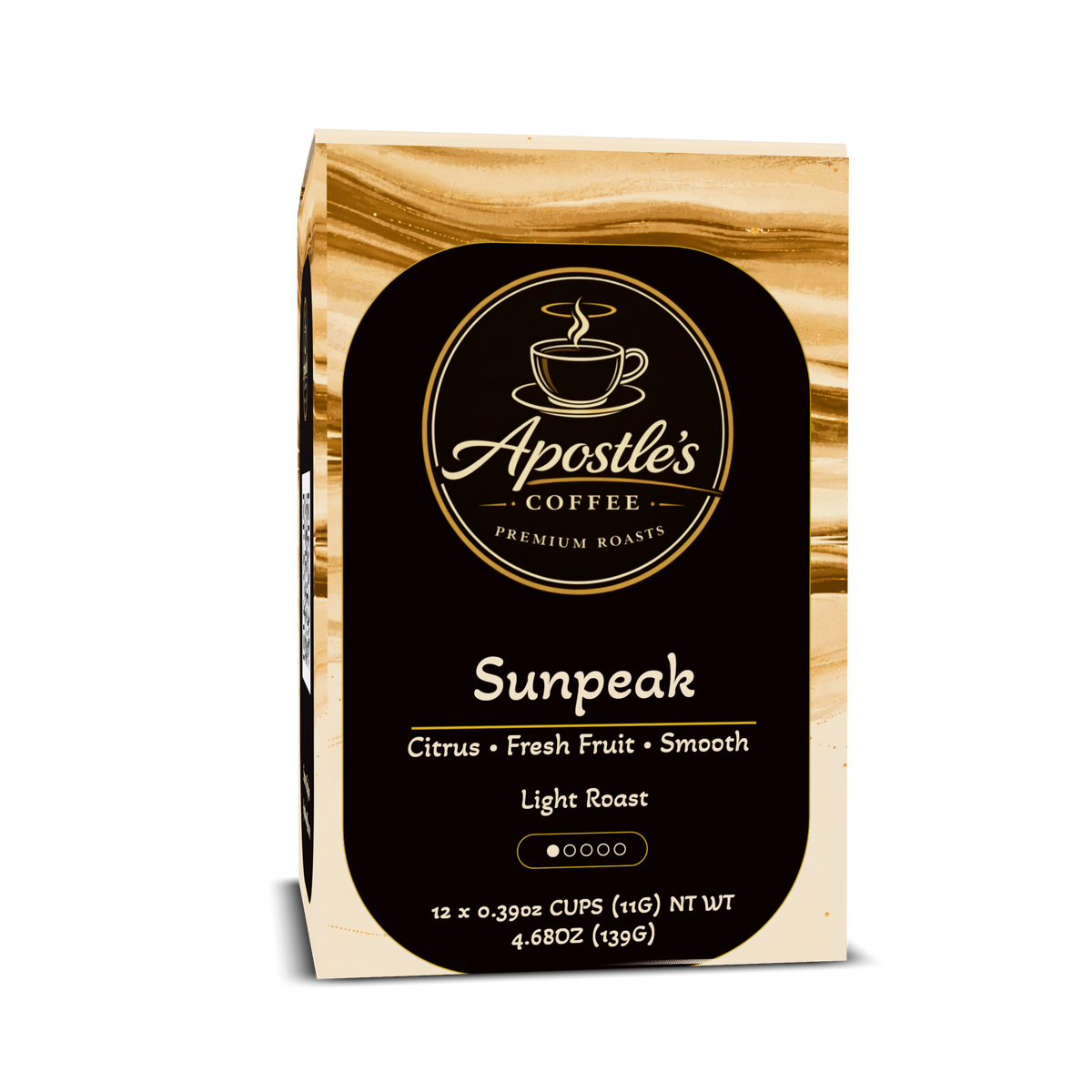 Sunpeak light roast coffee pods box front